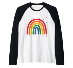 Lustige, niedliche Punkte-Grafik, mehrfarbig Raglan von Dot Day Wear for Boys Girls Men Women Dot Apparel