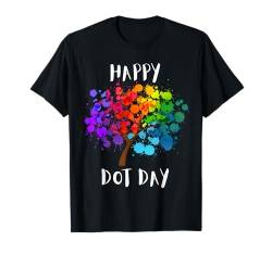 Lustige, niedliche Punkte-Grafik, mehrfarbig T-Shirt von Dot Day Wear for Boys Girls Men Women Dot Apparel