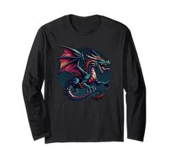 Drachen-Grafik Langarmshirt von Dragon Lover Outfit Gifts Men Women Kids