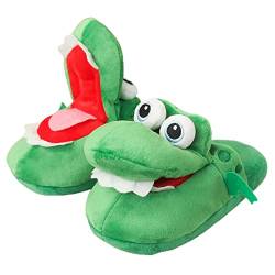 Dranng Krokodil-Mund-Hausschuhe, Tierplüschhausschuhe Herren Und Damen Krokodil Cartoon Crocodile Slippers Winterspaß Und Lustige Krokodil Indoor Warme Hausschuhe Für Mädchen, Jun gen,Green von Dranng