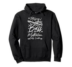 Bass spielen ist wie Meditation nur lauter Pullover Hoodie von Drawn Bass Guitar Player Bassist Apparel