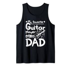 Vatertag mein Lieblingsgitarrist nennt mich Papa Tank Top von Drawn Guitar Player Guitarist Apparel