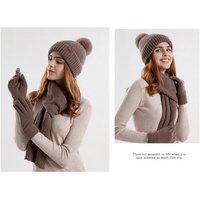 Dreafly Modeschal Schal & Handschuh-Sets für Damen,3-tlg., Mütze & Schal von Dreafly