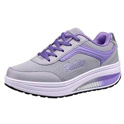 Damen Sportschuhe Laufschuhe Mode Turnschuhe Schuhe Laufen Sport Wanderschuhe Mit Dicken Plateaus StraßEnlaufschuhe Fitness Gym (Lila, Erwachsene, Damen, 41, Numerisch, EU Schuhgrößensystem, M) von Dream Room