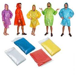 Regenmantel Damen Wasserdicht Regenponcho mit Kaputze Poncho Regenmäntel Wasserdicht Unisex Erwachsene Regenponcho Herren Outdoor Regen Wasserdicht Poncho mit Kapuze Regenponcho Kinder (20pcs) von Dream Room