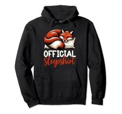 Fox Offizielles Schlafshirt Funny Fox Napping Pyjama Pullover Hoodie von Dreamy Sleepyhead PJs for Men Women Kids