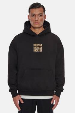 Dropsize Heavy Oversize Triple Logo Hoodie von Dropsize