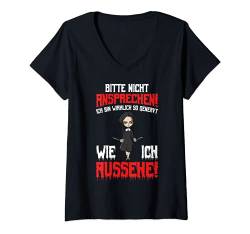 Damen Bitte nicht ansprechen ich bin wirklich so genervt wie T-Shirt mit V-Ausschnitt von Drunken Royals