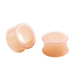 Dsnyu Ear Plugs Ohr Expander 25MM, 2PCS Hautfarbene Silikonlehren Fakt Plugs Ohr Damen, 15/16 inch Ohr Tunnel Silikon Fleisch von Dsnyu