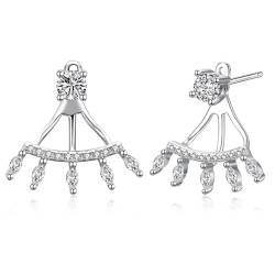 Ohrstecker Silber 925, Earrings for Women Silber Geäst Zirkonia Damen Schmuck für Geburtstag mit Box von Dsnyu