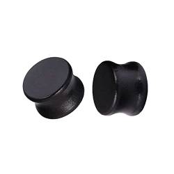 Plug Ohrringe 16MM Schwarz, Holz Holz 1 Paar Plugs und Tunnel Double Flared von Dsnyu