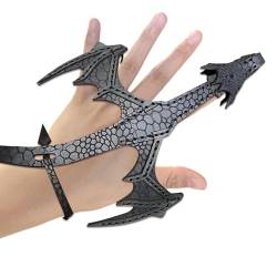 Dtaigou Leder-Drachen-Handwickel, verstellbares Drachen-Handmanschetten-Armband, Schmuck, Cosplay-Lederarmband, Armband-Schmuck für Cosplay, Drachen-Wickelarmband, Cosplay-Drachen-Armband, Gesc von Dtaigou