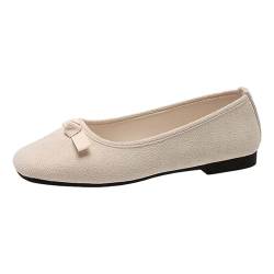 DuBiytlk Damen Espadrilles Damen Sandalen Damen Segelschuhe Weiche orthopädische Damenschuhe, atmungsaktiv, gewebt, zum Spazierengehen, Slip-On-Schuhe aus Barfuss Ballerina Damen Schuhe (White, 39) von DuBiytlk