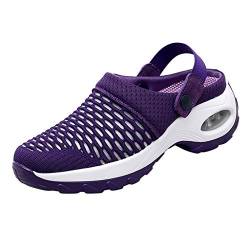 DuBiytlk Damen Glitzer Sandalen Pumps Blau Schuhe Frauen-Sets Fuß Ultra Light Mesh-Schuhe lässige Pantoffeln Schuhe Sandalen Sneaker Damen Pumps Damen Espadrilles Damen (Purple, 38) von DuBiytlk