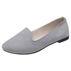 DuBiytlk Damen Schuhe Damen Bequem Sneaker Schwarz Weiche orthopädische Damenschuhe, atmungsaktiv, gewebt, zum Spazierengehen, Slip-On-Schuhe aus Schaumstoff, Sandalen Damen OrthopäDische (Grey, 40) von DuBiytlk