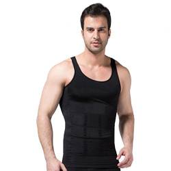 Ducomi BodySlim - Männer Unterwäsche Weste Abnehmen Effekt, Elastisch und Shaping für Weight Loss Bauch Fett - Body Shaper Firmen Abdomen Rücken Support Kompression Fit (XXL, Schwarz) von Ducomi