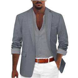 Duohropke Herren Sakko Sportlich Slim Fit EIN Knopf Leicht Sommersakko Blazer für Freizeit Business Party Männer Blazer Herren Sakko Sportlich Slim Fit Modern Freizeit Jackett Outdoor Jacke Sakko von Duohropke