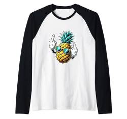 Lustige Ananas Frucht Mittelfinger Meme Raglan von Dustweardesign - Witziges und Niedliche Memes