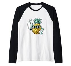 Lustige Ananas Frucht Mittelfinger Meme Raglan von Dustweardesign - Witziges und Niedliche Memes