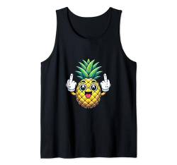 Lustige Ananas Frucht Mittelfinger Meme Tank Top von Dustweardesign - Witziges und Niedliche Memes