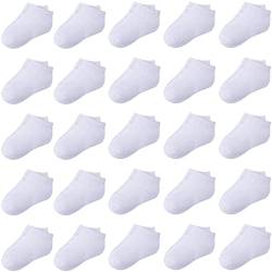 Duufin 25 Paar Baby Socken Babysöckchen Baumwolle für Baby Jungen und Mädchen (1-2 Jahre, Weiß) von Duufin