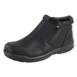 Dvina Herren Stiefeletten Kurzschaft Stiefel Comfort - Gefütterte Winterstiefeletten für Männer (Modell 1361) Schwarz EU 40 von Dvina