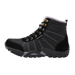 Dwevkeful Laufschuhe Herren Bequeme Outdoor Atmungsaktive Winterschuhe Sportschuhe rutschfest Gefüttert Leicht Flach Freizeitschuhe Laufschuhe Dämpfung Warm Winter Turnschuhe Joggingschuhe von Dwevkeful