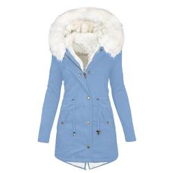 Winterjacke Damen Lang Warm Gefüttert female Steppjacke Damen Mantel Ski-Jacken für Damen Winterjacke Wattierte Jacke Damen Softshell Jacke Damen Mantel Winter Elegant Damen Winterparka Grün von Dyhxuan