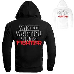 Dynamix Athletics Hoodie MMA Life - Kampfsport Mixed Martial Arts Kapuzenpullover Hoody Sweater Sweatshirt mit Kapuze für Herren (as3, Alpha, m, Regular, Regular, Schwarz) von Dynamix Athletics