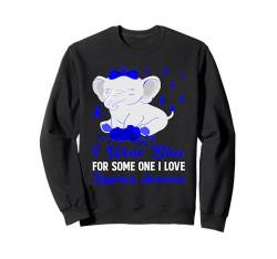 Dyspraxia Awareness Blue Ribbon Cute Elephant Support Zitat Sweatshirt von Dyspraxia Awareness Products (Lwaka)