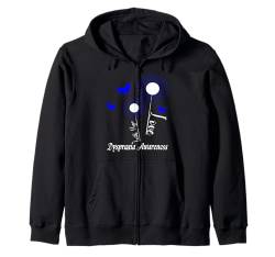 Dyspraxie Bewusstsein Glaube Hoffnung Liebe Löwenzahn Schmetterling Blau Kapuzenjacke von Dyspraxia Awareness Products (Lwaka)