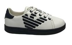 EA7 EMPORIO ARMANI Sneaker Pelle White/blu ZS23EA03 XSX101 34 von EA7