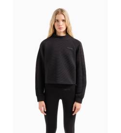 EA7 für Damen. 6DTM05_TJZNZ Sportliches Forever Sweatshirt aus Baumwollmischung schwarz (M), Lässig, Baumwolle, Multisport von EA7