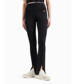 EA7 für Damen. 6DTP73_TJQFZ Edle schwarze Leggings aus Stretch-Baumwolle (XS), Lässig, Sportlich, Multisport von EA7