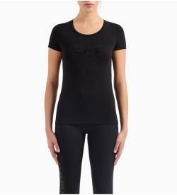 EA7 für Damen. 8NTT66_TJFKZ Zug T-shirt schwarz (XXS), Lässig, Baumwolle, Kurzarm von EA7