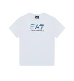 EA7 für Jungen. 3DBT53_BJ02Z Sichtbarkeits-T-Shirt weiß (12años= 154cm), Lässig, Baumwolle, Kurzarm, Kinderbekleidung von EA7