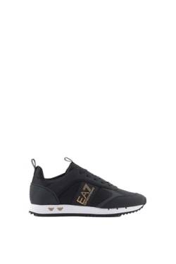 Sneaker EA7 Emporio Armani training ecosuede/ mesh black/ gold/ white U25EA02 X8X185 XR175 U003 45 1/3 von EA7