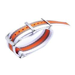 EAMOM 20 mm schweißfestes weiches Uhrenarmband aus Segeltuch 007 Nylon-Uhrenzubehör passend für OMEGA-Armband für Speedmaster 300 AT150 AQUA TERRA-Gürtel (Color : B, Size : 20mm) von EAMOM