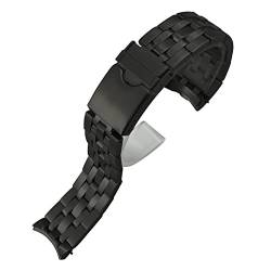 EAMOM 21mm T120 Solide Edelstahl Uhrenarmbänder Für Tissot T120407 Uhr Teile Zubehör Armband Männer Armband(Black) von EAMOM