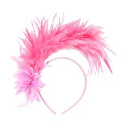 EBVincxmk Fascinator Stirnband für TeaParty Rollenspiel Kostüm Zubehör 1920er Jahre Haarband Karneval Party Rollenspiel Kopfschmuck von EBVincxmk