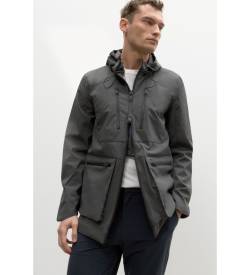 ECOALF für Herren. GAJKANETO0048MS23-299 Regenjacke Anetoalf dunkelgrau (S), Lässig, Langarm, Recyceltes Polyester, Nachhaltig von ECOALF