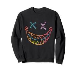 EDM Festival Rainbow Rave Face Tekk DJ Sweatshirt von EDM DJ Festival Outfit für Männer und Frauen