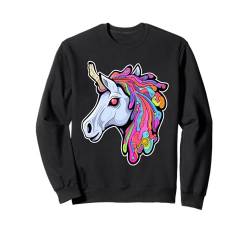 Psychedelic Tekk Party Unicorn Trippy EDM Rave Sweatshirt von EDM DJ Festival Outfit für Männer und Frauen