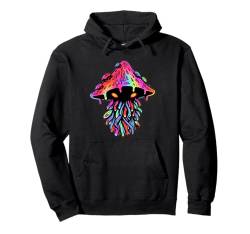 Wizard Mushroom Art Psychedelic EDM Festival Trippy Pullover Hoodie von EDM DJ Festival Outfit für Männer und Frauen