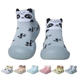 EDOTON Krabbelschuhe Baby Lauflernschuhe Kinder Sockenschuhe rutschfeste Weiche Sohle Schuhe Babybodenschuhe für Mädchen Junge (Panda,2-3 Jahre,26/27) von EDOTON