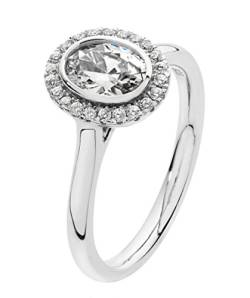 925 Sterling Silber (Rhodiniert) Damen - Ring mit Zirkonia TRS15517RSP von EDS Jewels