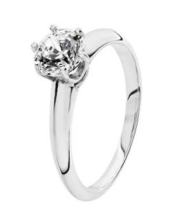 925 Sterling Silber (Rhodiniert) Damen - Ring mit Zirkonia TRS15604RST von EDS Jewels