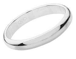 925 Sterling Silber 3mm D-Form Herren/Damen - Trauring/Ehering/Hochzeitsring TRS13953RSK von EDS Jewels