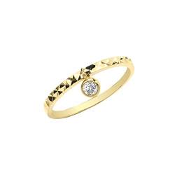 EDS Jewels Edler 9 Karat (375) Gold Damen - Ring mit Zirkonia TRS27428RSL von EDS Jewels