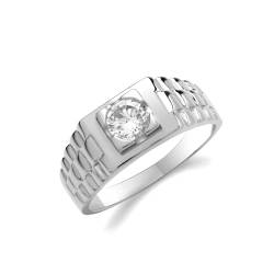 Edler 925 Sterling Silber Herren - Ring mit Zirkonia TRS36410RST von EDS Jewels